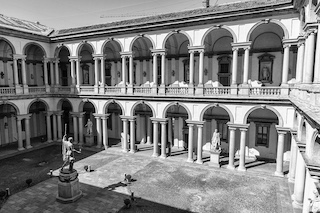 Courtyard of the Brera Palace in Milan