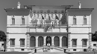 Facade of Galleria Borghese in Rome