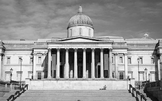 The National Gallery on Trafalgar Square in London